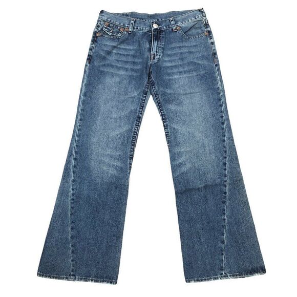 Brand New Vintage True Religion Embroidered Jeans Size 36 JOEY Blue - Picture 3 of 13